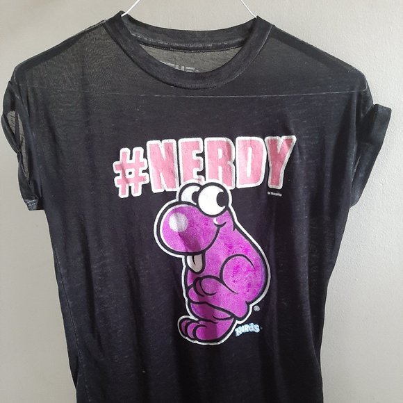 Nestle XS Nerdy Black/Charcoal ShortSlv Tee - Picture 1 of 5